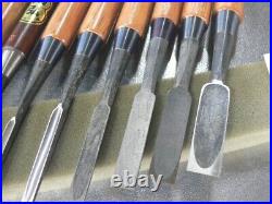 Yamahiro Oire Nomi Japanese Bench Chisels White Steel #1 Set of 8 Unused