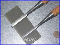 Yamahiro Oire Nomi Japanese Bench Chisels White Steel Polished Finish Set of 2