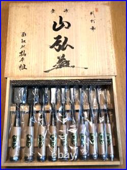 Yamahiro Oire Nomi Japanese Old Bench Chisels Set of 10 Okayama Takeshi Unused