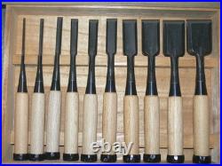 Yamahiro Okayama Takeshi Oire Nomi Japanese Bench Chisels Set of 10 Shirogami #1