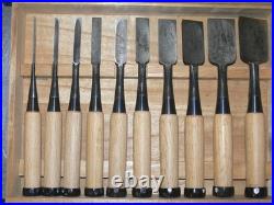 Yamahiro Okayama Takeshi Oire Nomi Japanese Bench Chisels Set of 10 Shirogami #1