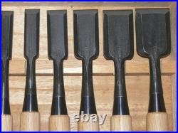 Yamahiro Okayama Takeshi Oire Nomi Japanese Bench Chisels Set of 10 Shirogami #1