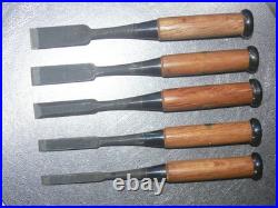 Yamahiro Okayama Takeshi Oire Nomi Japanese Bench Chisels Set of 5 Unused
