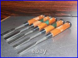 Yamahiro Okayama Takeshi Oire Nomi Japanese Bench Chisels Set of 5 Unused