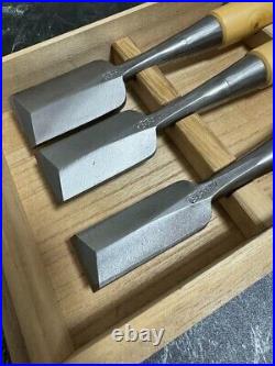 Yamahiro Shinogi Oire Nomi Japanese Dovetail Bench Chisel Set of 3 With box New
