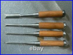 Yoshihiro Koumaru Oire Nomi Japanese Bench Chisels Polished Finish Set of 4