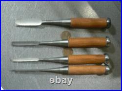 Yoshihiro Koumaru Oire Nomi Japanese Bench Chisels Polished Finish Set of 4