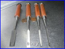 Yoshihiro Koumaru Oire Nomi Japanese Bench Chisels Polished Finish Set of 4