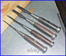 Yoshimitsu Japanese Bench Chisel Oire Nomi 3mm, 6mm, 12mm × 2 Set of 4 Ebony