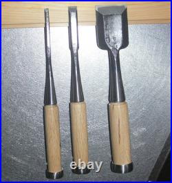 Yoshimitsu Japanese Bench Chisel Oire Nomi 6mm, 12mm, 42mm Set of 3 White oak