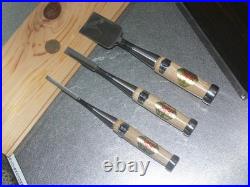 Yoshimitsu Japanese Bench Chisel Oire Nomi 6mm, 12mm, 42mm Set of 3 White oak
