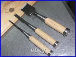 Yoshimitsu Japanese Bench Chisel Oire Nomi 6mm, 12mm, 42mm Set of 3 White oak