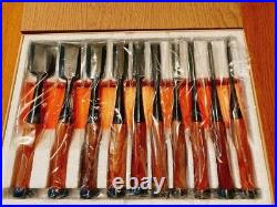 Yoshinaga Oire Nomi Japanese Bench Chisel Set of 10 Red Oak