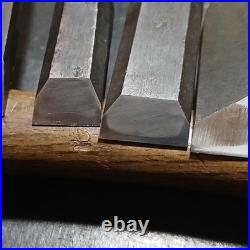 Zensaku Japanese Bench Chisels / Oire Nomi Set of 4 3, 12, 15, 42mm Used