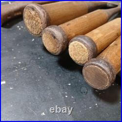 Zensaku Japanese Bench Chisels / Oire Nomi Set of 4 3, 12, 15, 42mm Used
