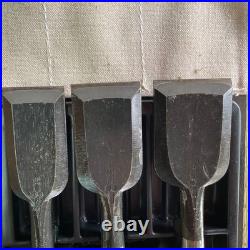 Zensaku Oire Nomi Japanese Bench Chisels Set of 10 Gummiwood WithBox Used