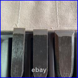 Zensaku Oire Nomi Japanese Bench Chisels Set of 10 Gummiwood WithBox Used