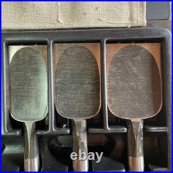 Zensaku Oire Nomi Japanese Bench Chisels Set of 10 Gummiwood WithBox Used