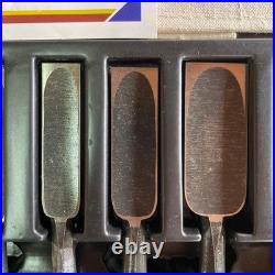 Zensaku Oire Nomi Japanese Bench Chisels Set of 10 Gummiwood WithBox Used