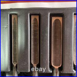 Zensaku Oire Nomi Japanese Bench Chisels Set of 10 Gummiwood WithBox Used
