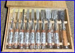 Zuiunryu Oire Nomi Japanese Bench Chisel Set of 10 Mulch Hollows Ura Used