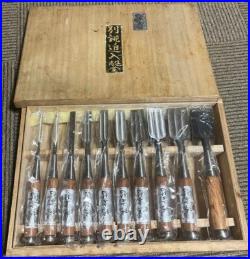 Zuiunryu Oire Nomi Japanese Bench Chisel Set of 10 Mulch Hollows Ura Used